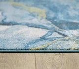 8' X 11' Teal Blue Abstract Area Rug - Homeroots - Flyclothing LLC