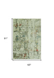 5' X 8' Ivory Abstract Area Rug - Homeroots - Flyclothing LLC
