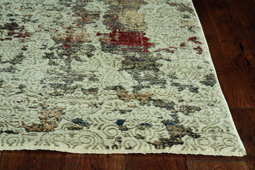 8' X 11' Ivory Abstract Area Rug - Homeroots - Flyclothing LLC