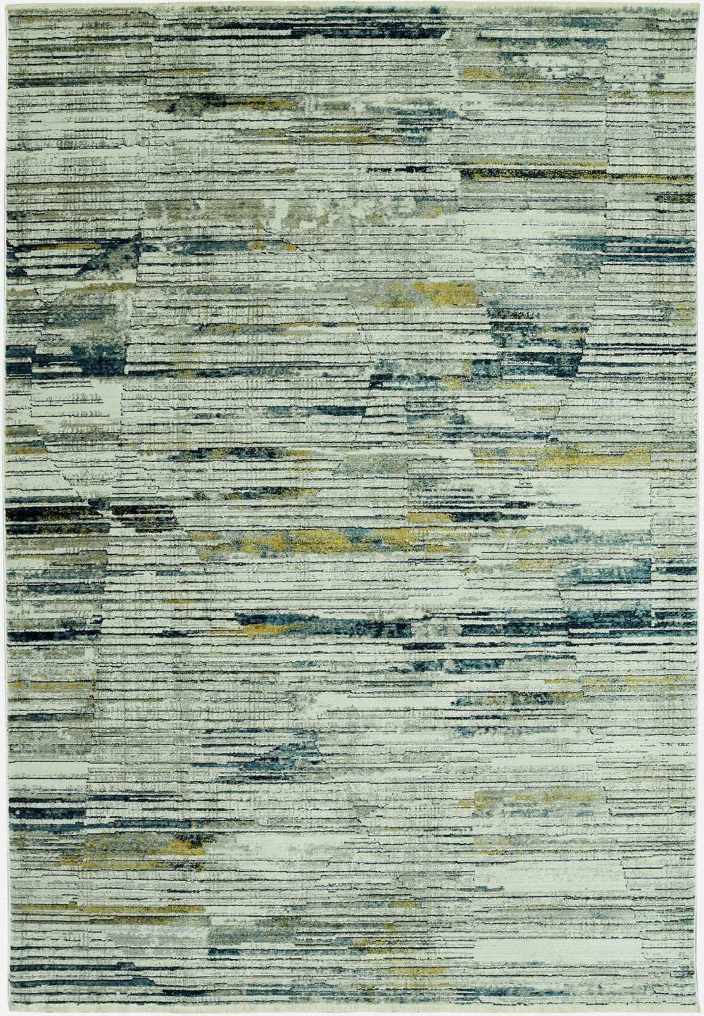 4' X 6' Ivory and Blue Abstract Area Rug - Homeroots - Flyclothing LLC