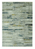 5' X 8' Ivory and Blue Abstract Area Rug - Homeroots - Flyclothing LLC