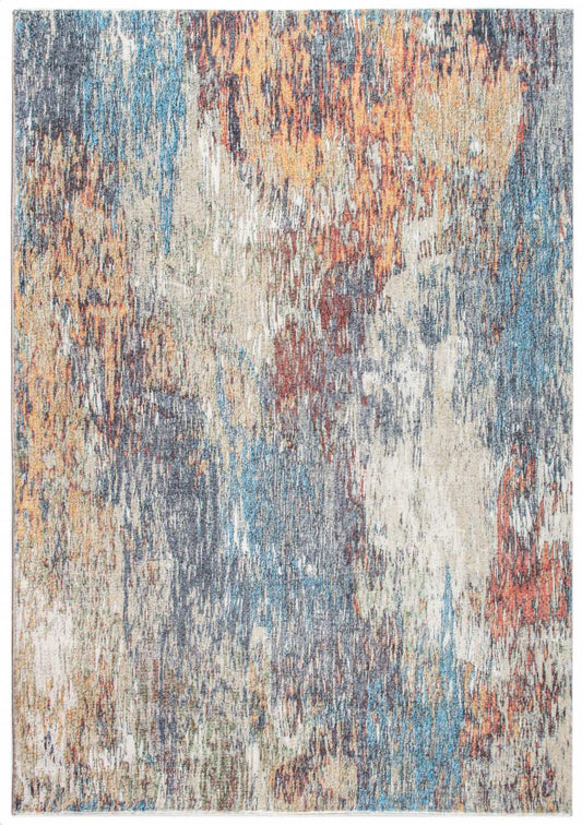 8' X 10' Blue and Beige Abstract Area Rug - Homeroots - Flyclothing LLC