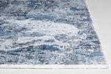 8' Runner Blue and Gray Abstract Runner Rug - Homeroots - Flyclothing LLC