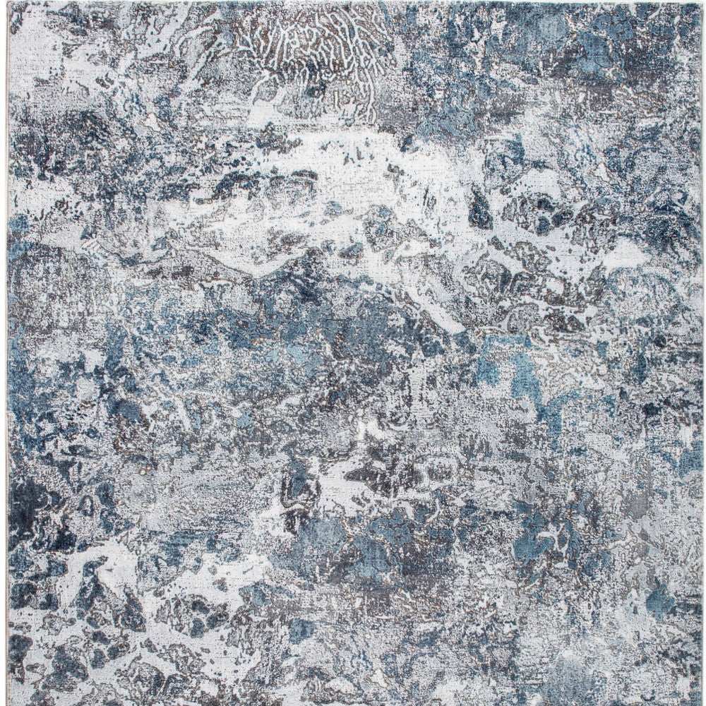 6' X 9' Blue and Gray Abstract Area Rug - Homeroots - Flyclothing LLC