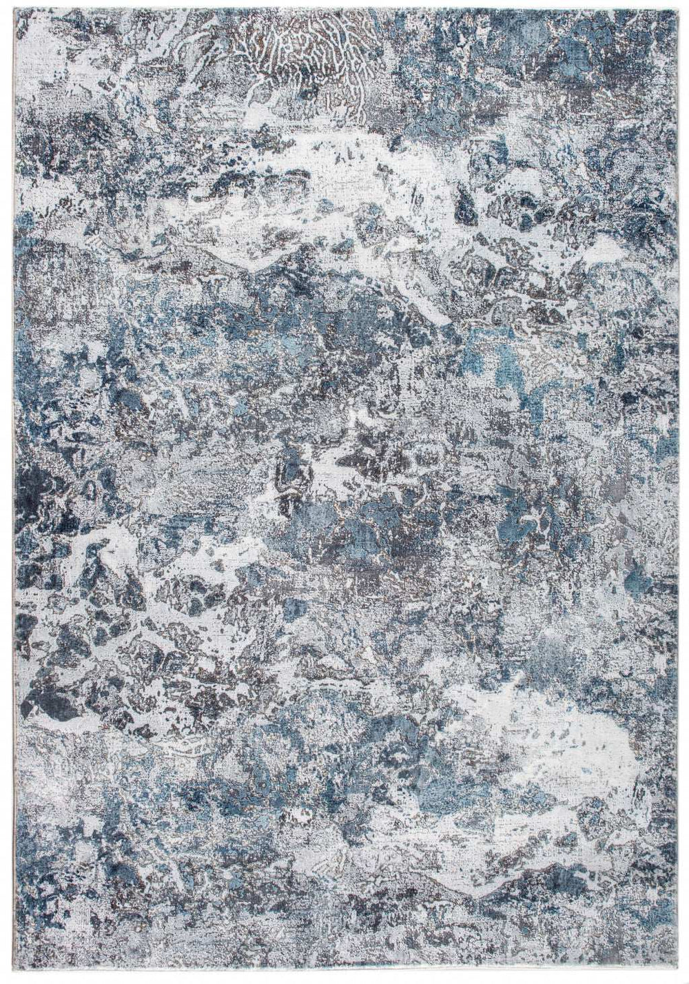 6' X 9' Blue and Gray Abstract Area Rug - Homeroots - Flyclothing LLC