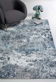 8' X 10' Blue and Gray Abstract Area Rug - Homeroots - Flyclothing LLC