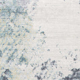 8' Runner Blue and Ivory Abstract Runner Rug - Homeroots - Flyclothing LLC
