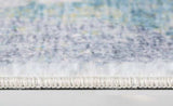 5' X 8' Blue and Ivory Abstract Area Rug - Homeroots - Flyclothing LLC