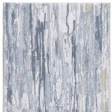 8' Runner Gray Abstract Runner Rug - Homeroots - Flyclothing LLC