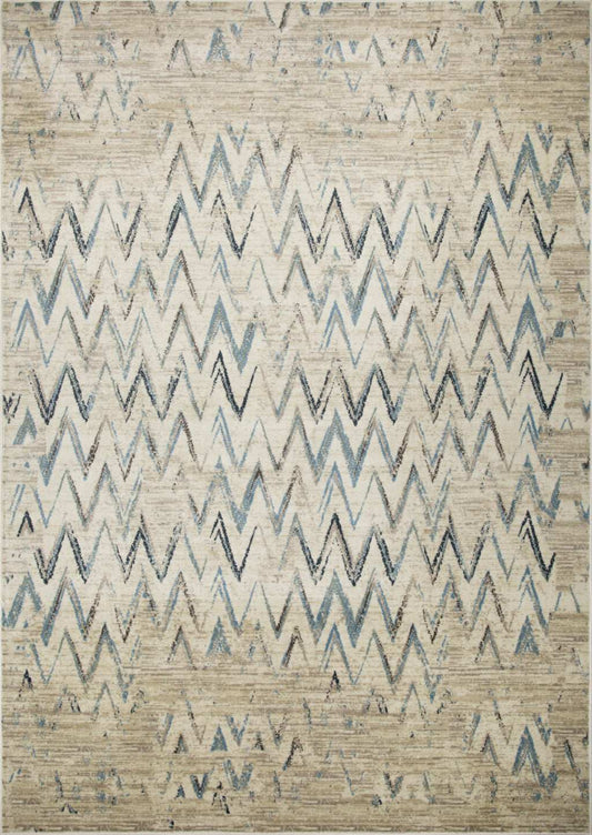 8' X 11' Ivory Chevron Area Rug - Homeroots - Flyclothing LLC