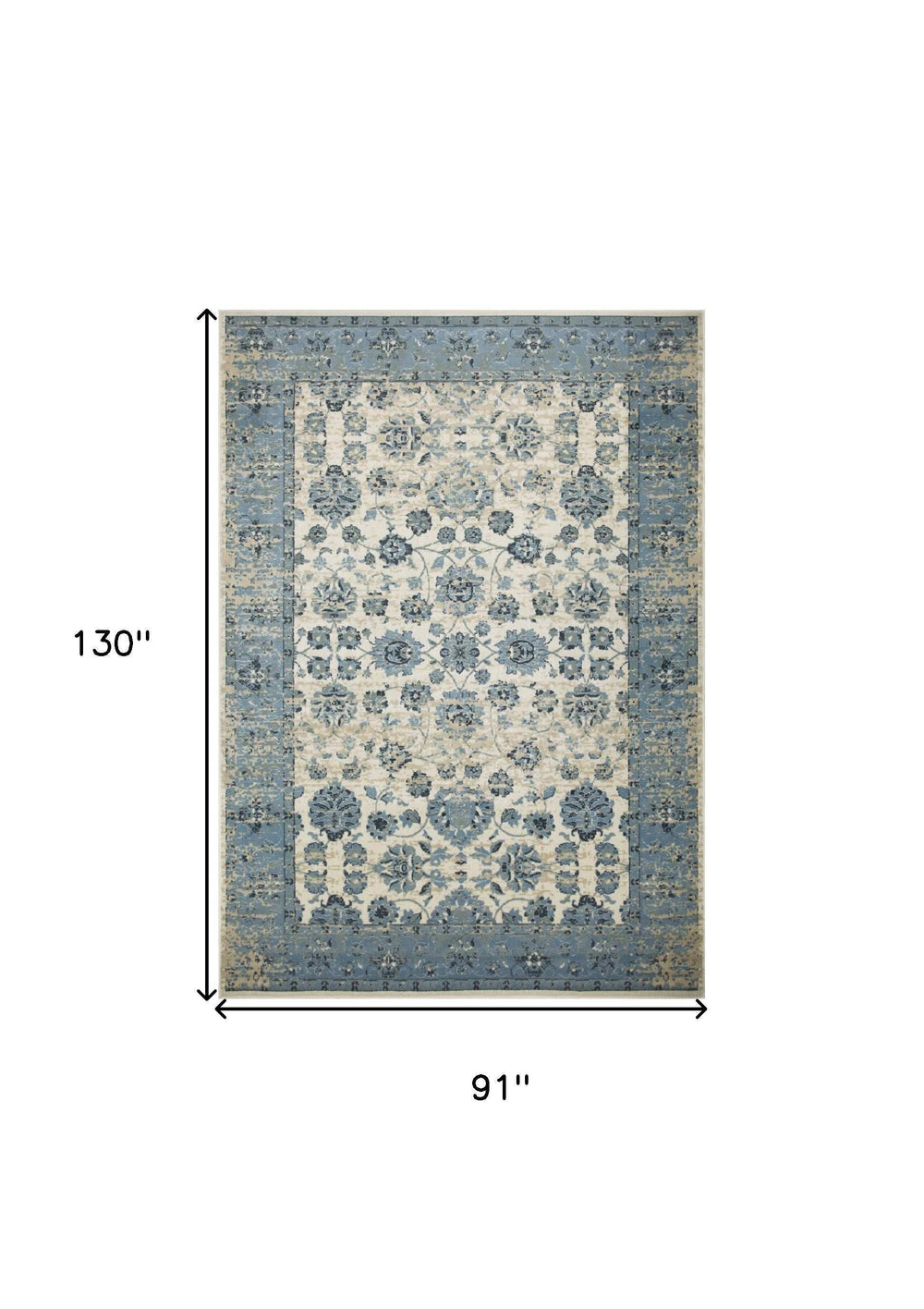 8' X 11' Ivory Oriental Area Rug - Homeroots - Flyclothing LLC