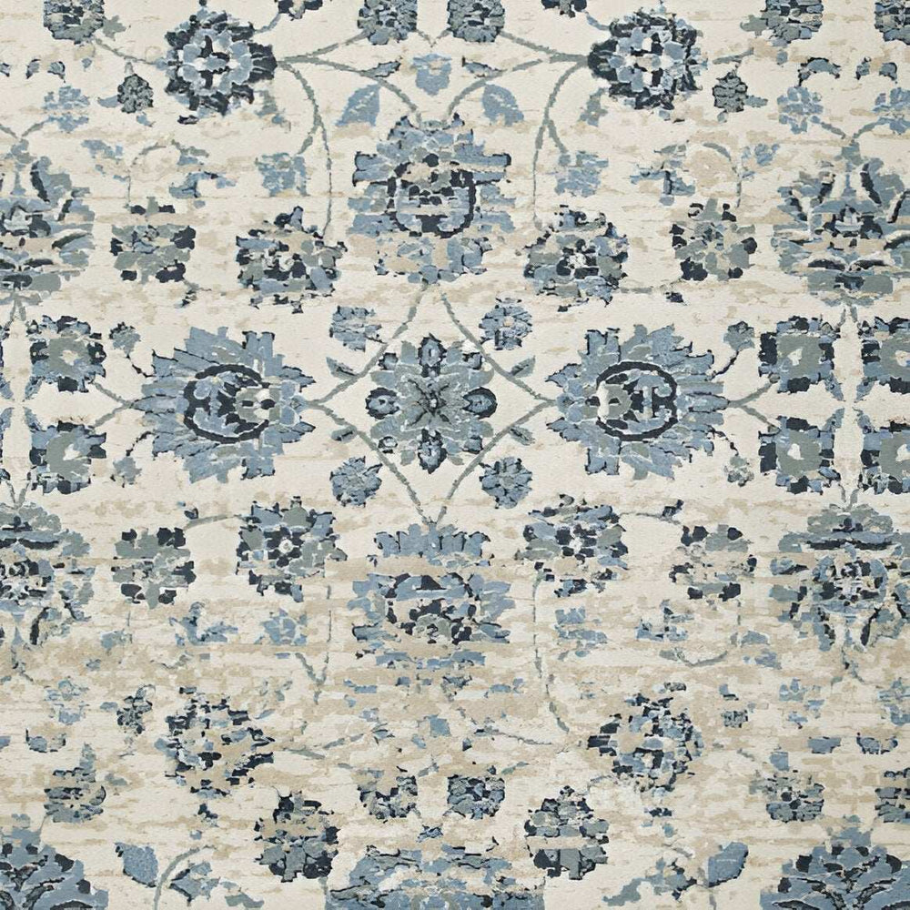 8' Ivory Round Oriental Area Rug - Homeroots - Flyclothing LLC