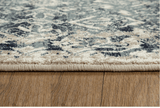 8' Runner Ivory and Blue Oriental Runner Rug - Homeroots - Flyclothing LLC
