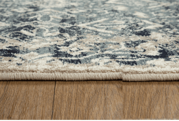8' X 11' Ivory and Blue Oriental Area Rug - Homeroots - Flyclothing LLC
