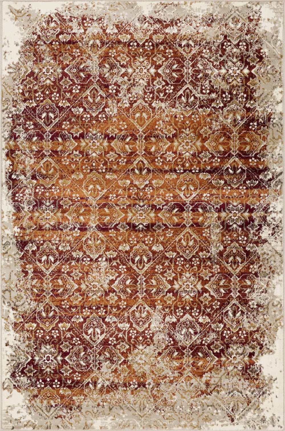 3' X 5' Rust Oriental Area Rug - Homeroots - Flyclothing LLC