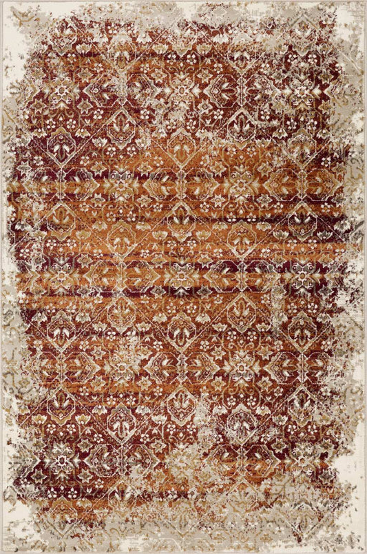 3' X 5' Rust Oriental Area Rug - Homeroots - Flyclothing LLC