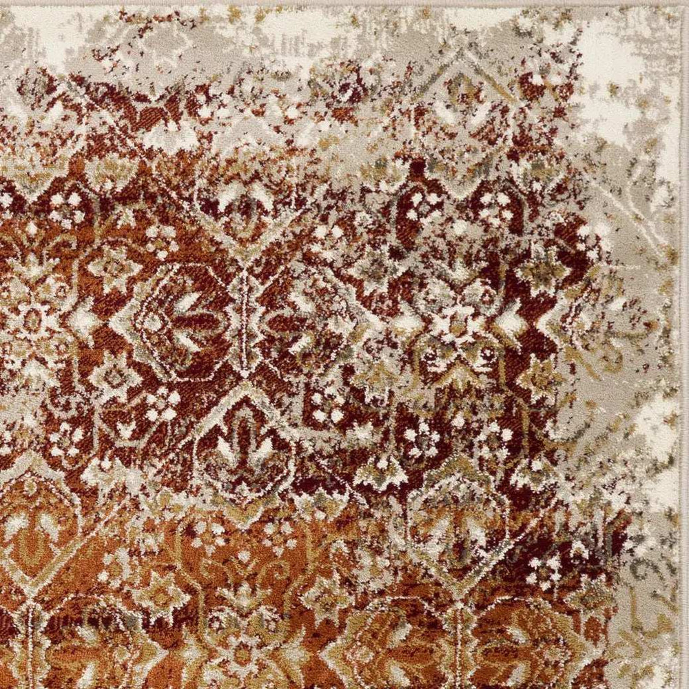 3' X 5' Rust Oriental Area Rug - Homeroots - Flyclothing LLC