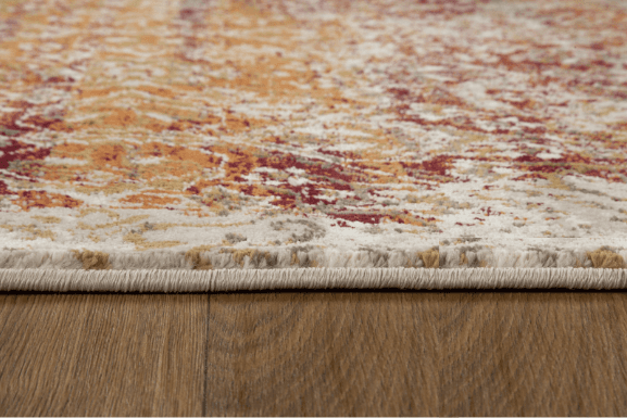 8' Rust Round Oriental Area Rug - Homeroots - Flyclothing LLC