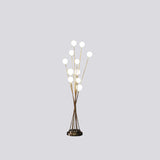 46" Antiqued Gold Eleven Light LED Metal Floor Lamp - Homeroots - Flyclothing LLC