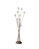46" Antiqued Gold Eleven Light LED Metal Floor Lamp - Homeroots - Flyclothing LLC