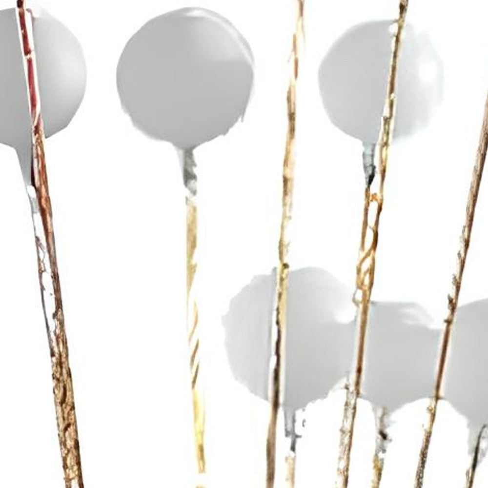 62" Golden Chrome Contemporary Multi Light LED Floor Lamp - Homeroots - Flyclothing LLC