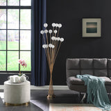 62" Golden Chrome Contemporary Multi Light LED Floor Lamp - Homeroots - Flyclothing LLC