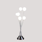 28" Silver Chrome Six Light Globe Desk or Table Lamp - Homeroots - Flyclothing LLC