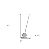 23" White Metal Leaning Stick LED Table Lamp - Homeroots - Flyclothing LLC