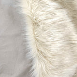 50" x 60" Royal White Long Hair Faux Fur Throw - Homeroots - Flyclothing LLC