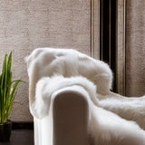 60" x 86" Royal White Long Hair Faux Fur Throw - Homeroots - Flyclothing LLC