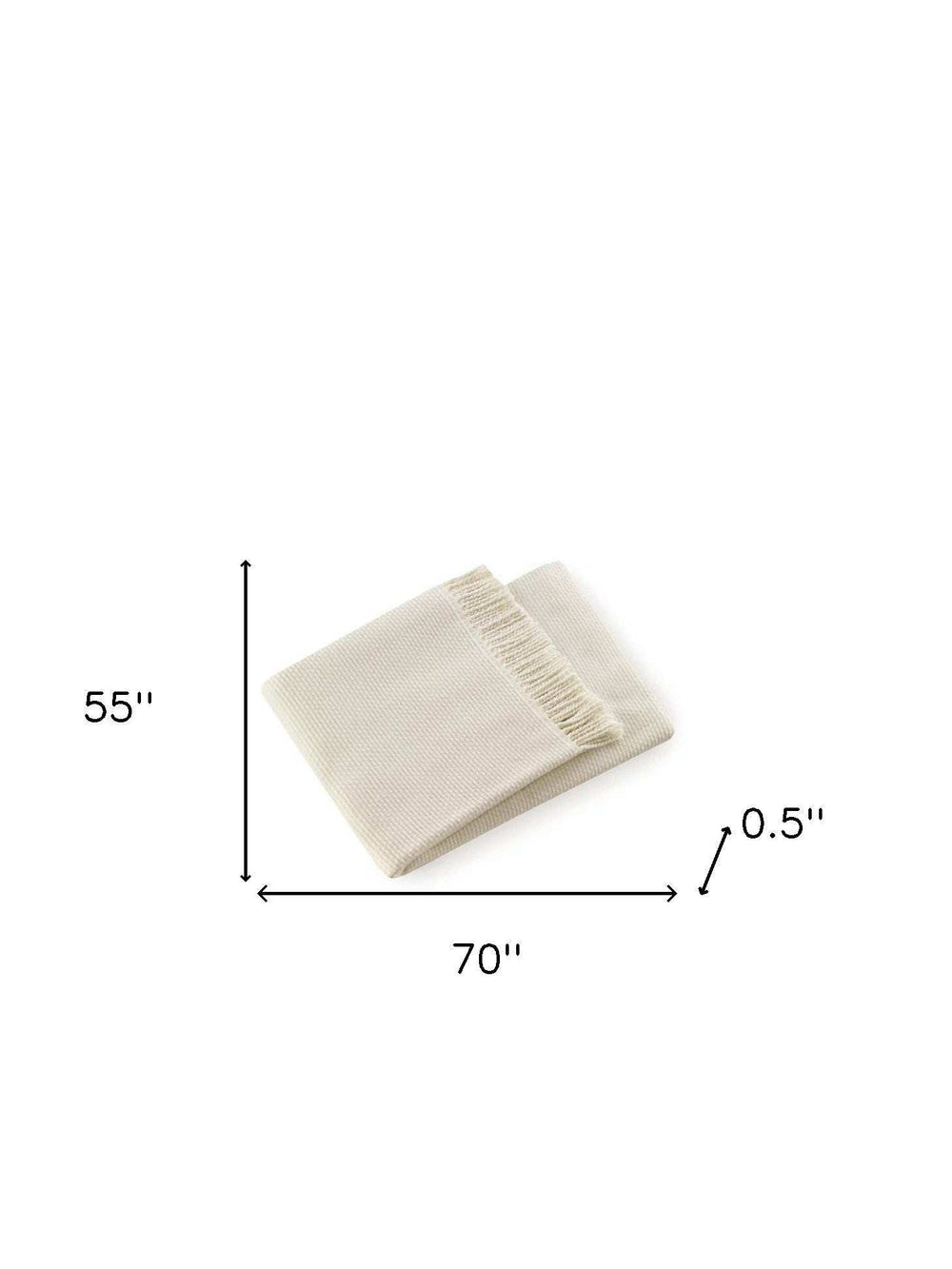 Soft Creamy White Links Pattern Throw Blanket - Homeroots - Flyclothing LLC