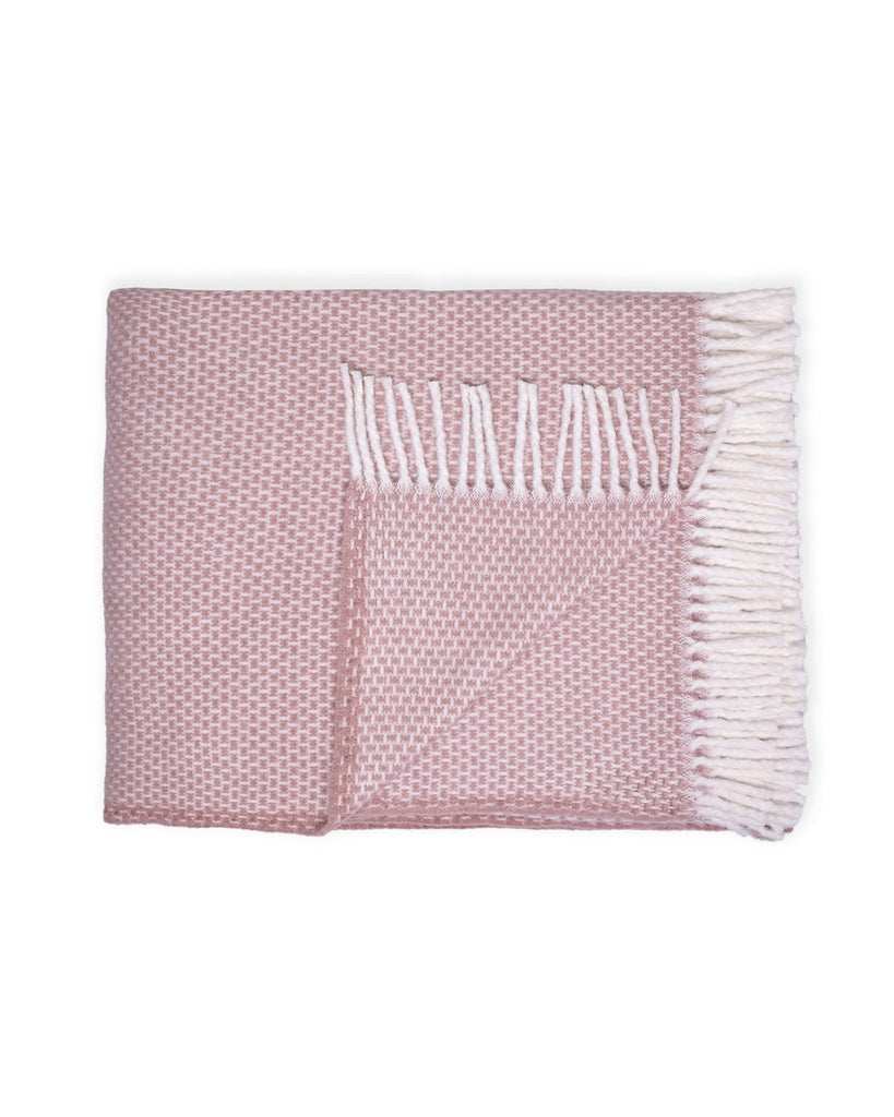 Soft Dusty Rose Links Pattern Throw Blanket - Homeroots - Flyclothing LLC
