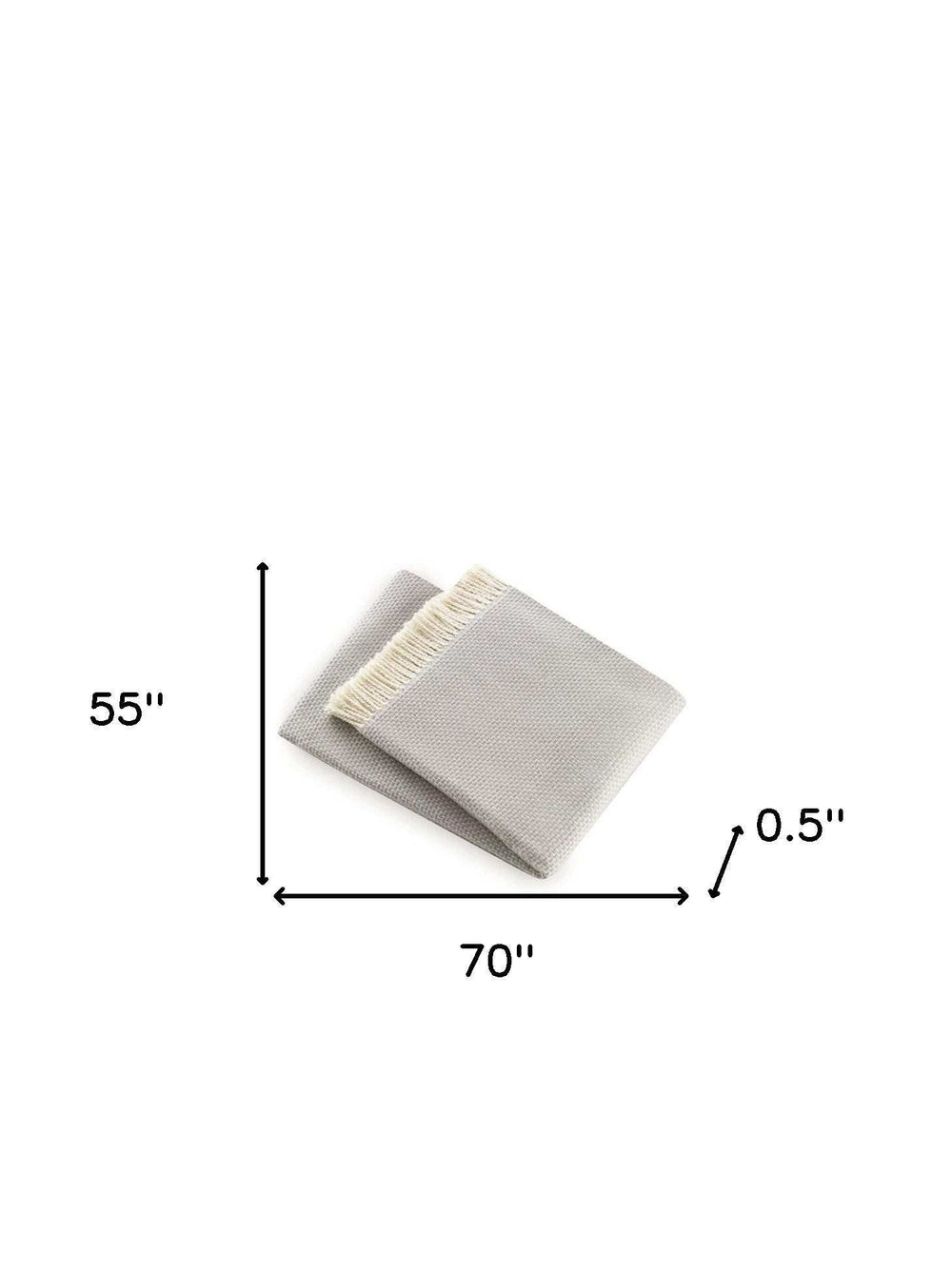 Soft Light Gray Links Pattern Throw Blanket - Homeroots - Flyclothing LLC