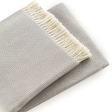 Soft Light Gray Links Pattern Throw Blanket - Homeroots - Flyclothing LLC