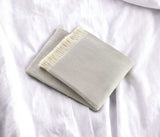 Soft Light Gray Links Pattern Throw Blanket - Homeroots - Flyclothing LLC