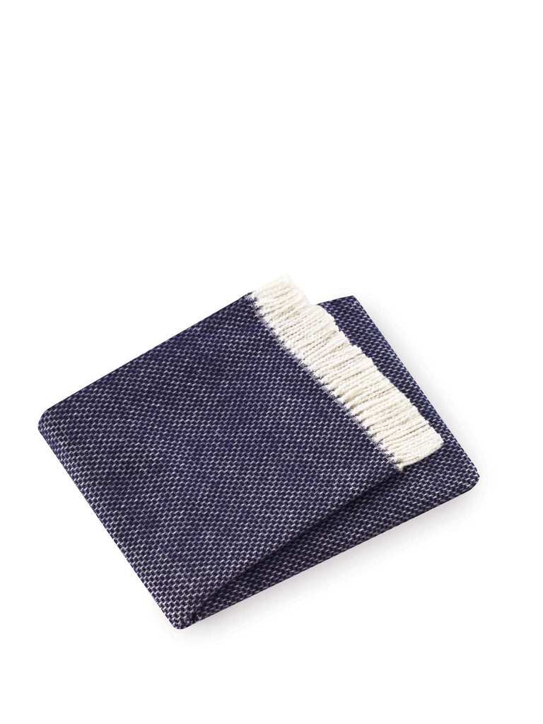 Soft Navy Blue Links Pattern Throw Blanket - Homeroots - Flyclothing LLC