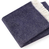 Soft Navy Blue Links Pattern Throw Blanket - Homeroots - Flyclothing LLC
