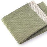 Soft Olive Green Links Pattern Throw Blanket - Homeroots - Flyclothing LLC