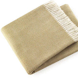 Soft Yellow Stone Links Pattern Throw Blanket - Homeroots - Flyclothing LLC