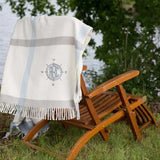 Plush Multi Blue Plaid Throw Blanket with Tassels - Homeroots - Flyclothing LLC
