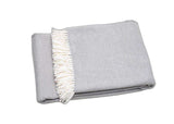 Light Gray Mini Dot Fringed Throw Blanket - Homeroots - Flyclothing LLC