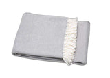 Light Gray Mini Dot Fringed Throw Blanket - Homeroots - Flyclothing LLC