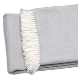Light Gray Mini Dot Fringed Throw Blanket - Homeroots - Flyclothing LLC