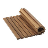 Designer Roll Up Genuine Teak 2' x 3' Mat - Homeroots - Flyclothing LLC