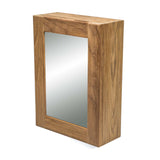 Traditional Solid Teak Hanging Mirrored Medicine Cabinet - Homeroots - Flyclothing LLC