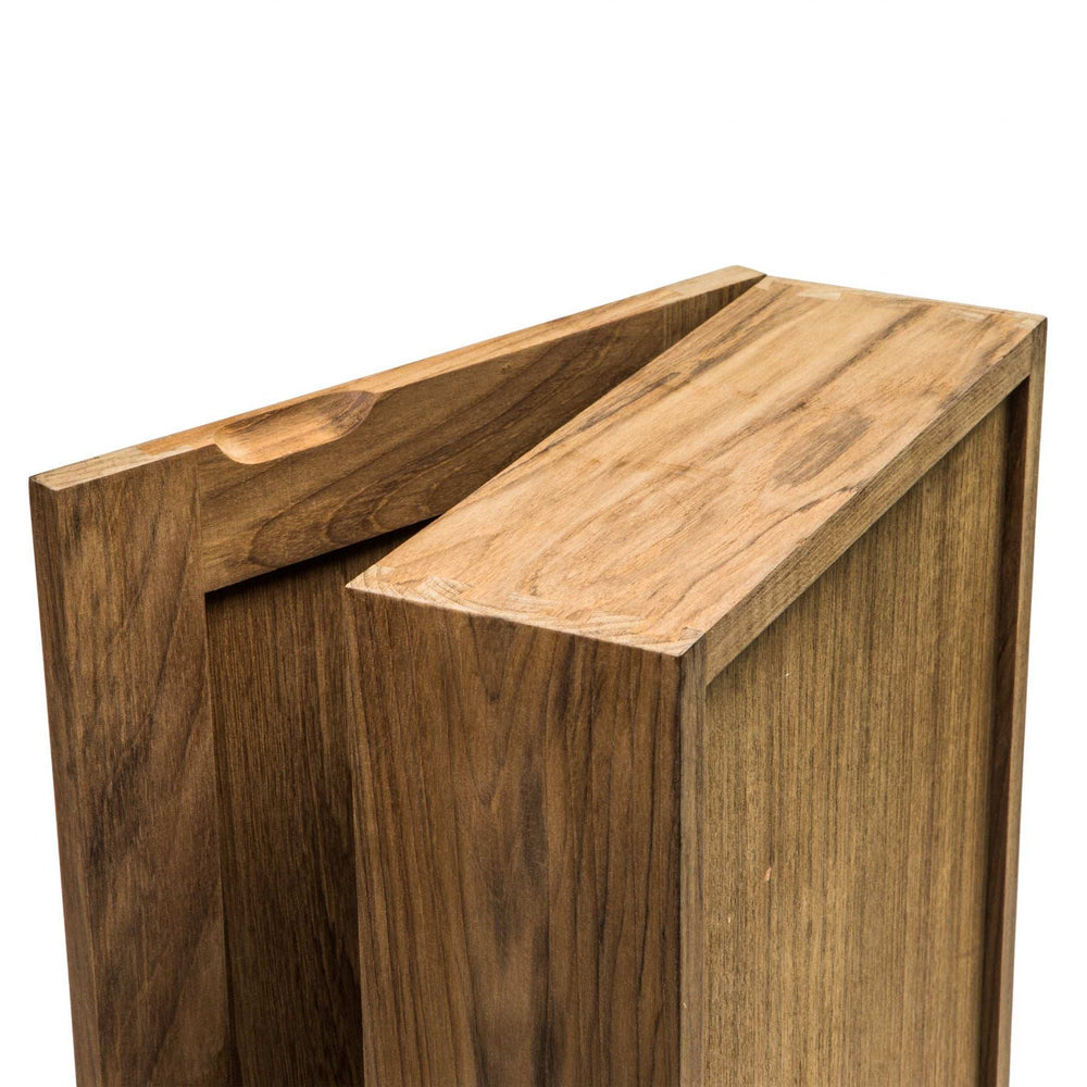 Traditional Solid Teak Hanging Mirrored Medicine Cabinet - Homeroots - Flyclothing LLC