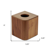 Designer Genuine Teak Tissue Box Cover - Homeroots - Flyclothing LLC