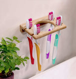 Traditional Solid Teak Wall Mount Cup and Toothbrush Holder - Homeroots - Flyclothing LLC