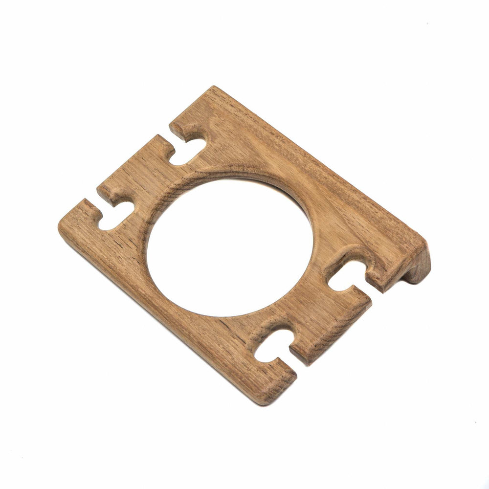 Traditional Solid Teak Wall Mount Cup and Toothbrush Holder - Homeroots - Flyclothing LLC