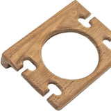 Traditional Solid Teak Wall Mount Cup and Toothbrush Holder - Homeroots - Flyclothing LLC